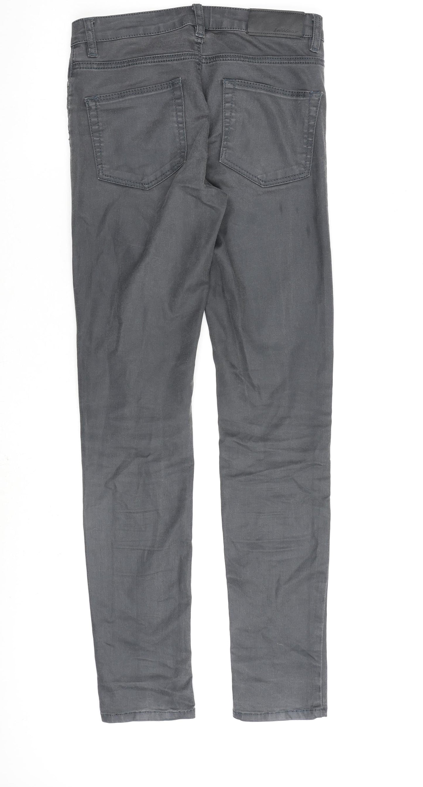 Inwear Womens Grey Cotton Straight Jeans Size 28 in L31 in Regular Zip