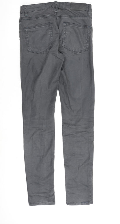Inwear Womens Grey Cotton Straight Jeans Size 28 in L31 in Regular Zip