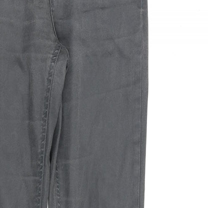 Inwear Womens Grey Cotton Straight Jeans Size 28 in L31 in Regular Zip