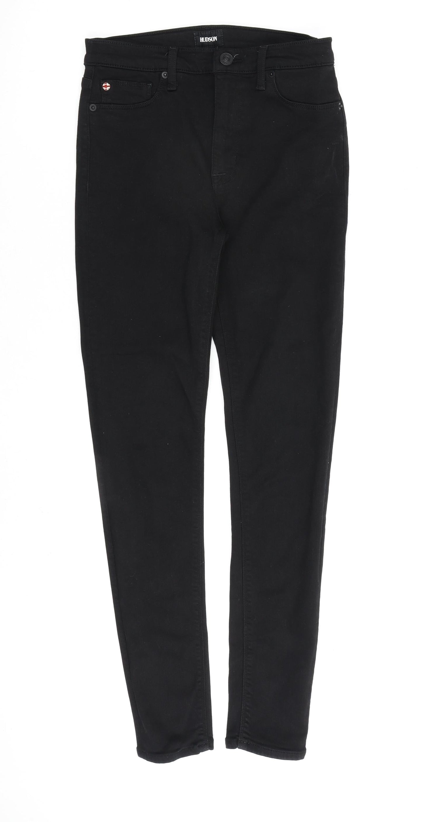 Hudson Womens Black Cotton Skinny Jeans Size 27 in L29 in Regular Zip
