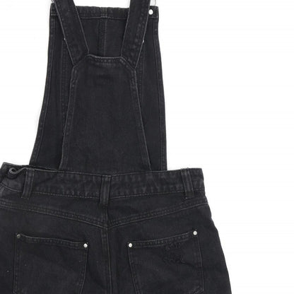 Select Womens Black 100% Cotton Dungaree One-Piece Size 10 Buckle