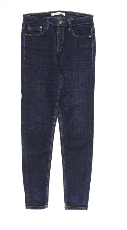 Womens UK Size 8 Stradivarius Regular Fit Skinny Blue Jeans