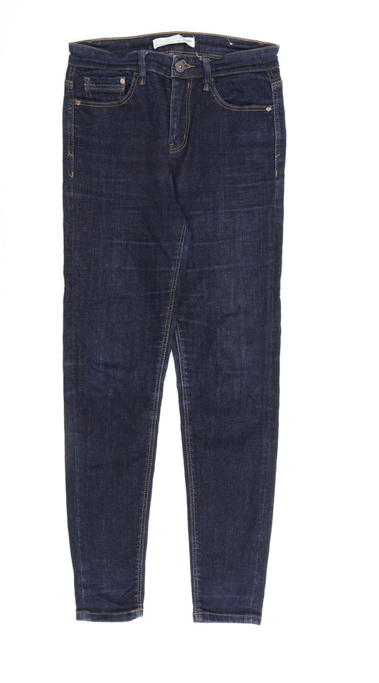 Womens UK Size 8 Stradivarius Regular Fit Skinny Blue Jeans