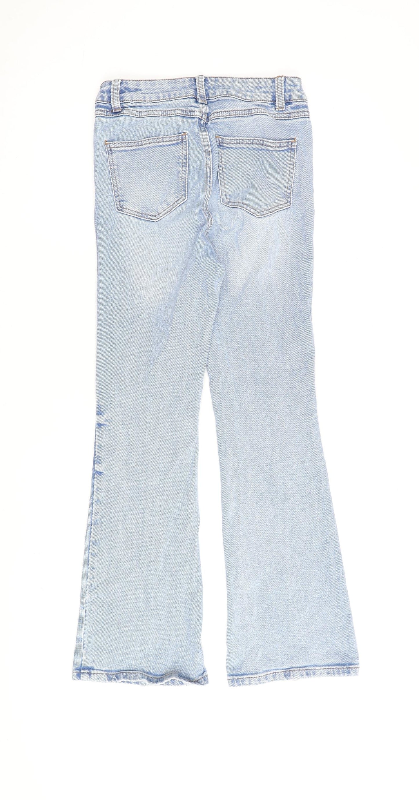 Authentic Denim Womens Blue Cotton Bootcut Jeans Size 26 in L28 in Regular Zip