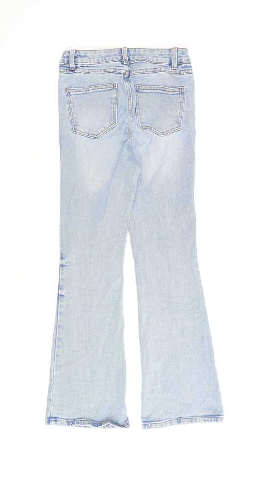 Authentic Denim Womens Blue Cotton Bootcut Jeans Size 26 in L28 in Regular Zip