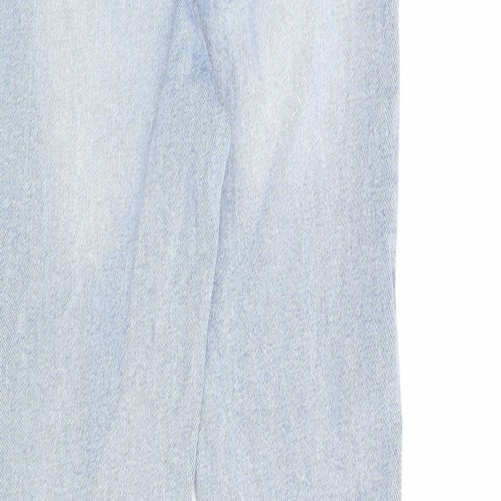 Authentic Denim Womens Blue Cotton Bootcut Jeans Size 26 in L28 in Regular Zip