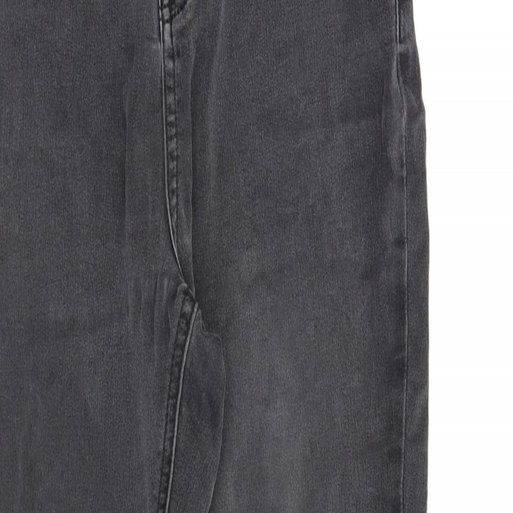 TU Womens Grey Cotton Skinny Jeans Size 12 L28 in Regular Zip