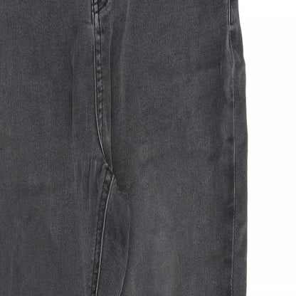 TU Womens Grey Cotton Skinny Jeans Size 12 L28 in Regular Zip