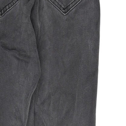 TU Womens Grey Cotton Skinny Jeans Size 12 L28 in Regular Zip