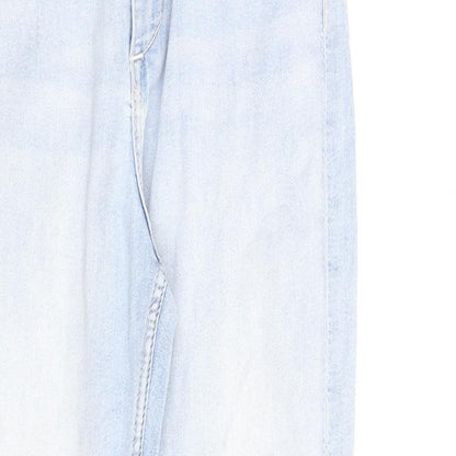 H&M Girls Blue Cotton Straight Jeans Size 14 Years L30 in Regular Zip
