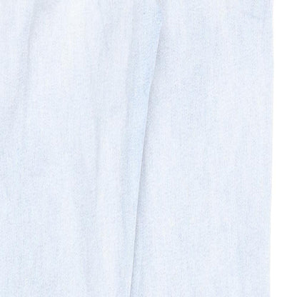 H&M Girls Blue Cotton Straight Jeans Size 14 Years L30 in Regular Zip