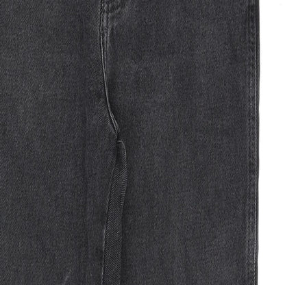 Denim & Co. Womens Grey Cotton Straight Jeans Size 10 L30 in Regular Zip