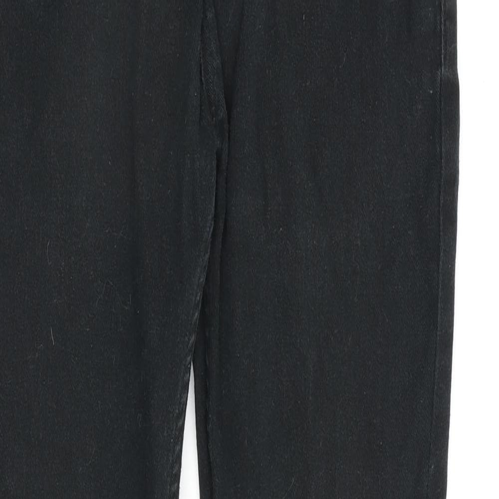 Denim & Co. Mens Black Cotton Straight Jeans Size 30 in L30 in Regular Zip