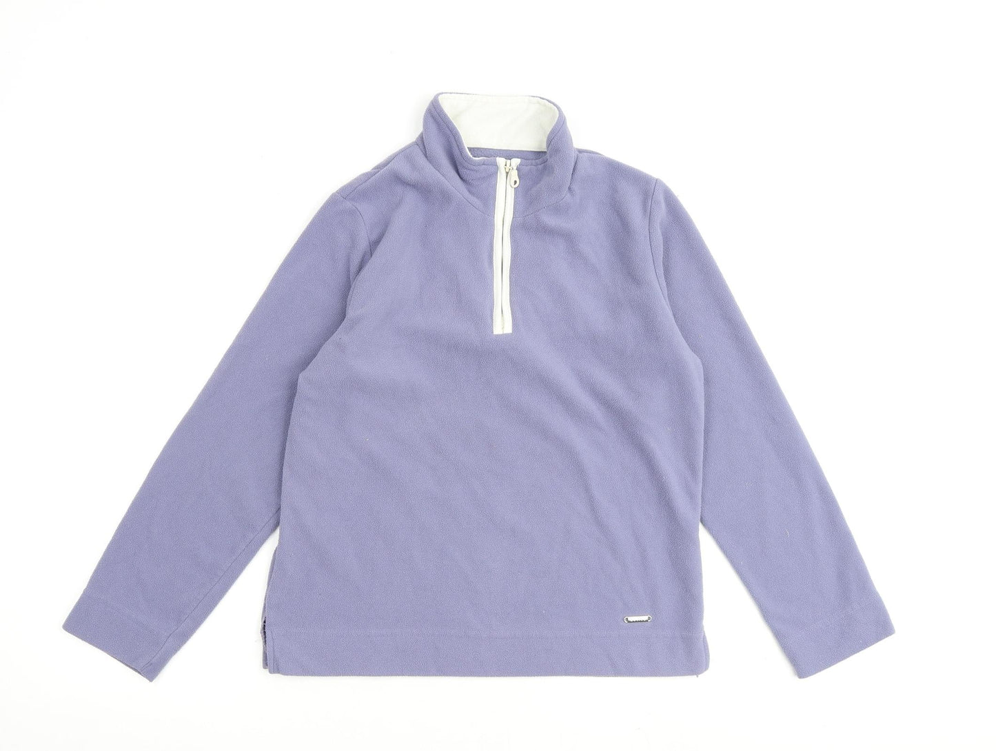 Active Womens Purple Polyester Pullover Sweatshirt Size 10 Zip