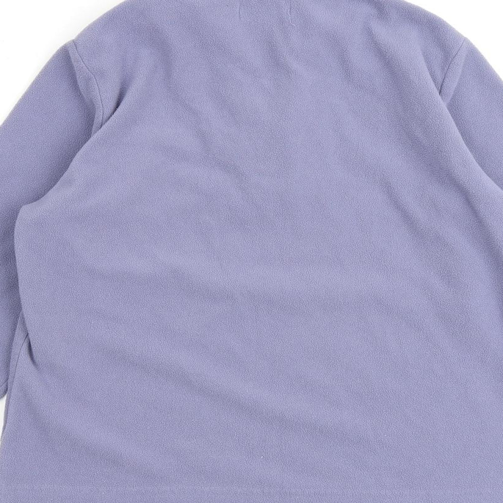 Active Womens Purple Polyester Pullover Sweatshirt Size 10 Zip