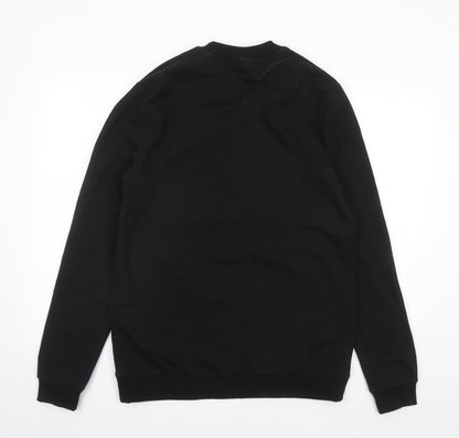 ASOS Mens Black Jacket Size L Snap - Tall