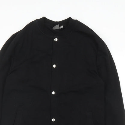 ASOS Mens Black Jacket Size L Snap - Tall