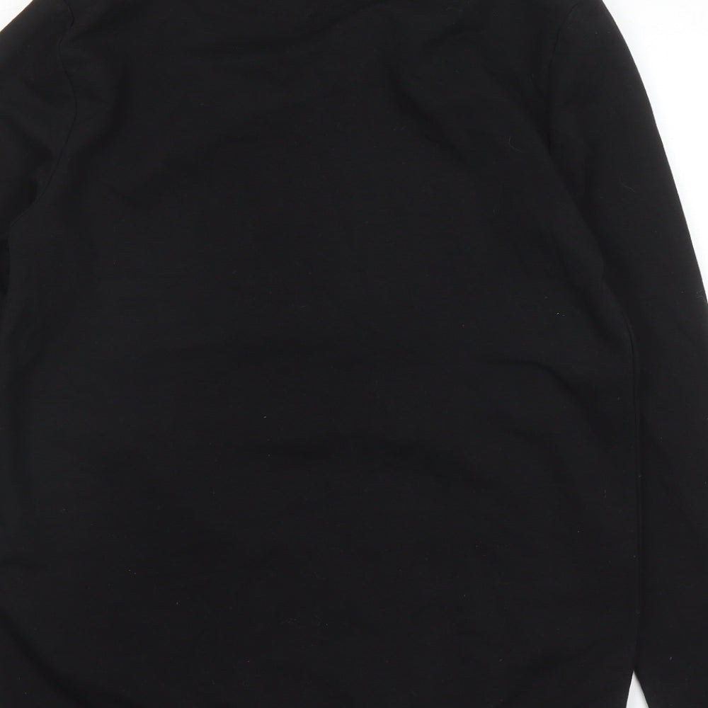 ASOS Mens Black Jacket Size L Snap - Tall