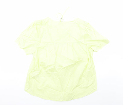 Womens UK Size 10 Marks and Spencer Yellow Basic Blouse
