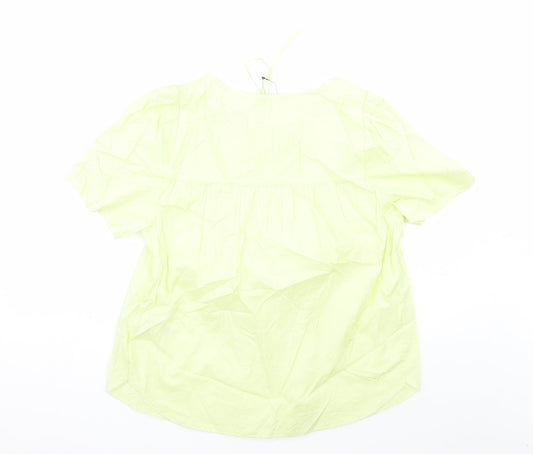 Womens UK Size 10 Marks and Spencer Yellow Basic Blouse