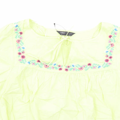 Womens UK Size 10 Marks and Spencer Yellow Basic Blouse