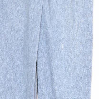 Topshop Womens Blue Cotton Skinny Jeans Size 26 in L25 in Regular Zip
