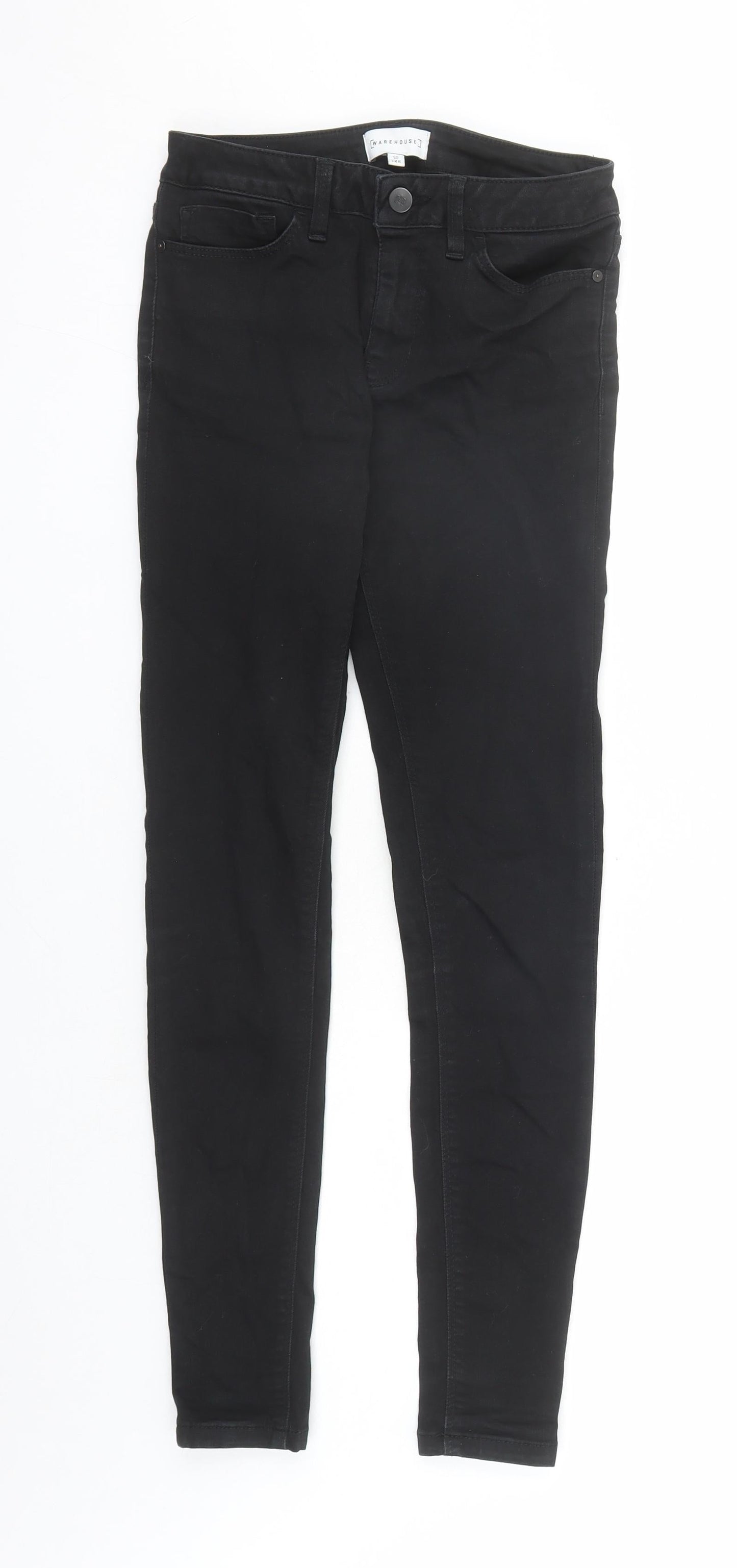 Womens UK Size 6 Warehouse Regular Fit Skinny Black Jeans