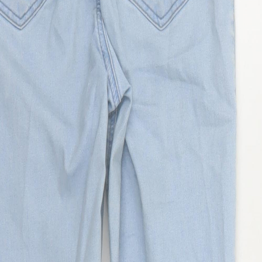 Topshop Womens Blue Cotton Skinny Jeans Size 24 in L26 in Regular Zip