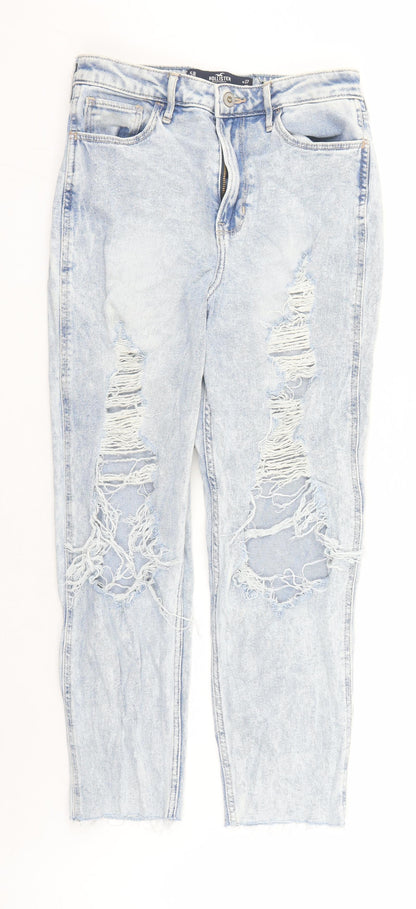 Hollister Womens Blue Cotton Straight Jeans Size 28 in L26 in Regular Zip