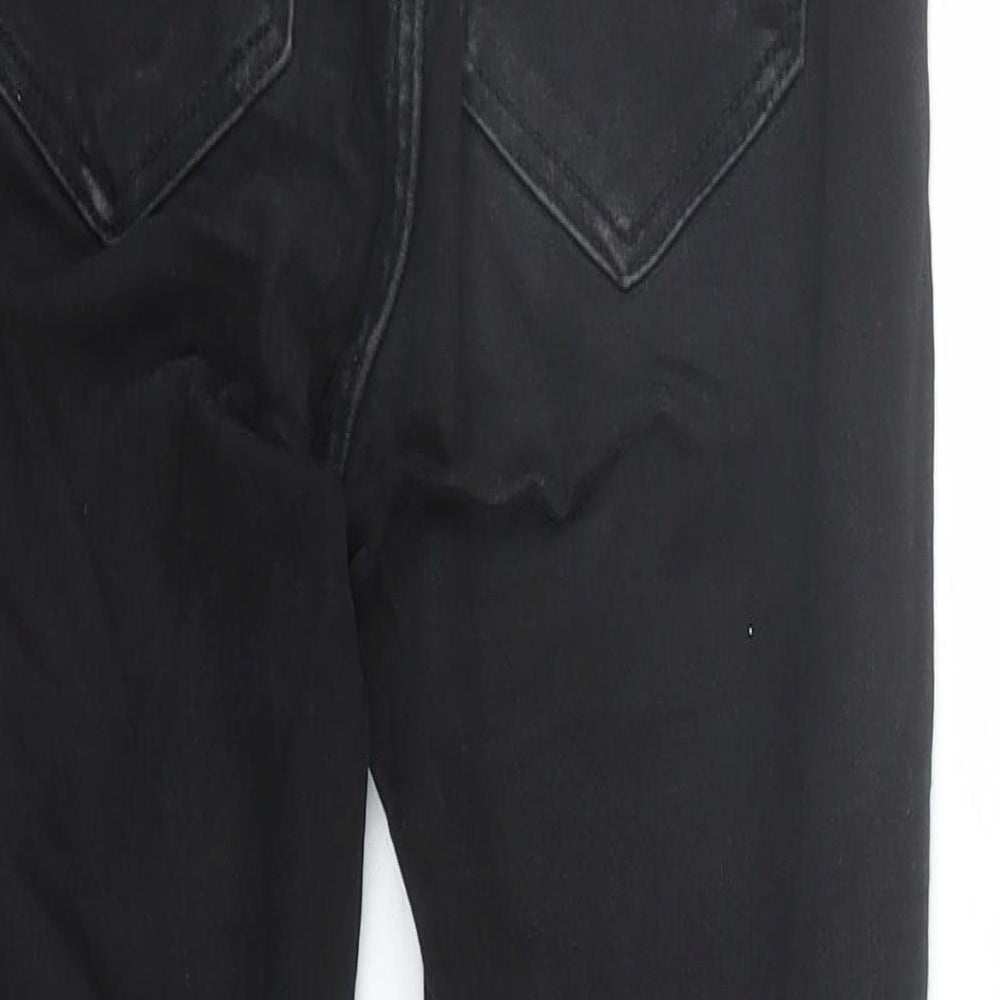 Zara Womens Black Cotton Skinny Jeans Size 24 in L27 in Regular Zip