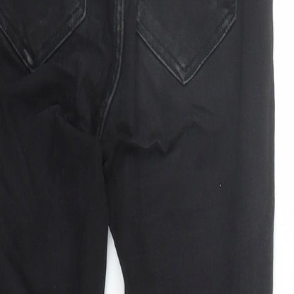 Zara Womens Black Cotton Skinny Jeans Size 24 in L27 in Regular Zip