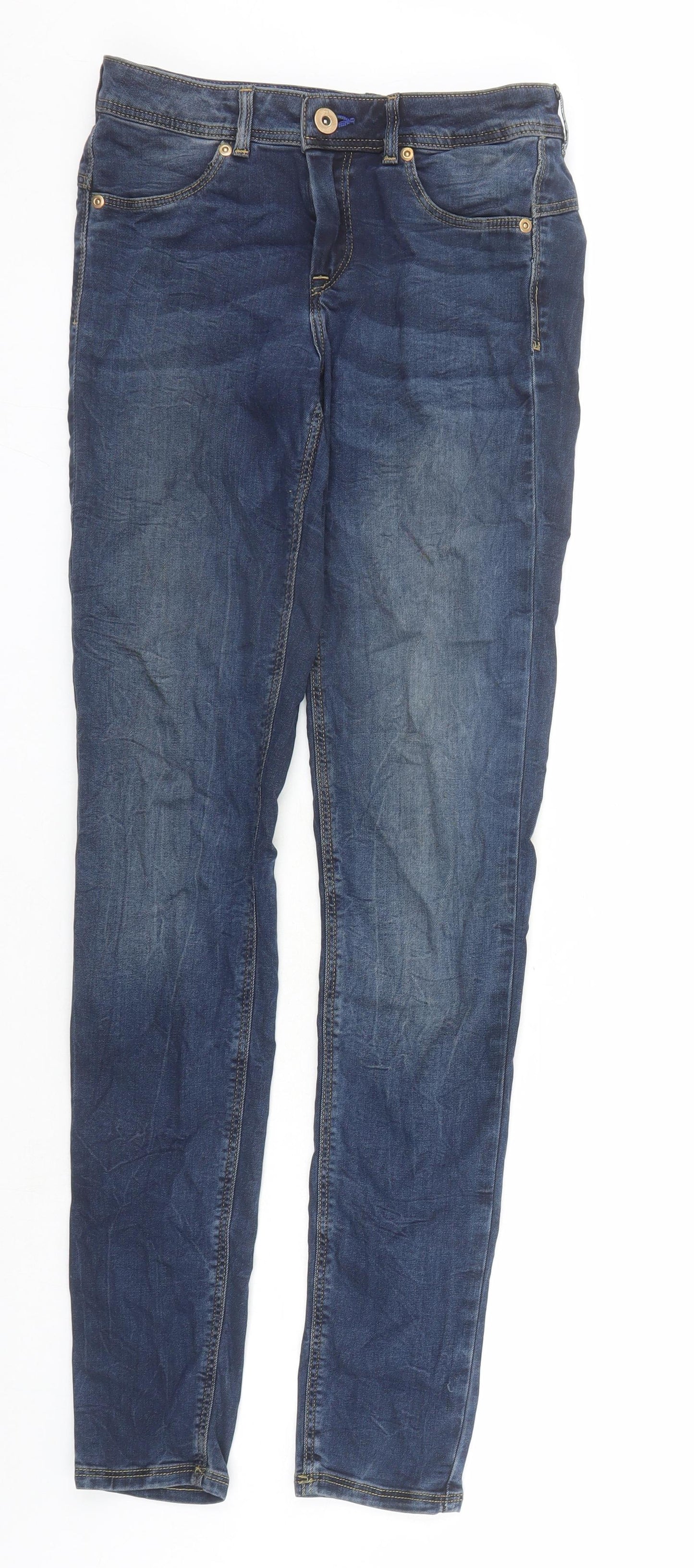 Womens UK Size 26 in H&M Regular Fit Skinny Blue Jeans