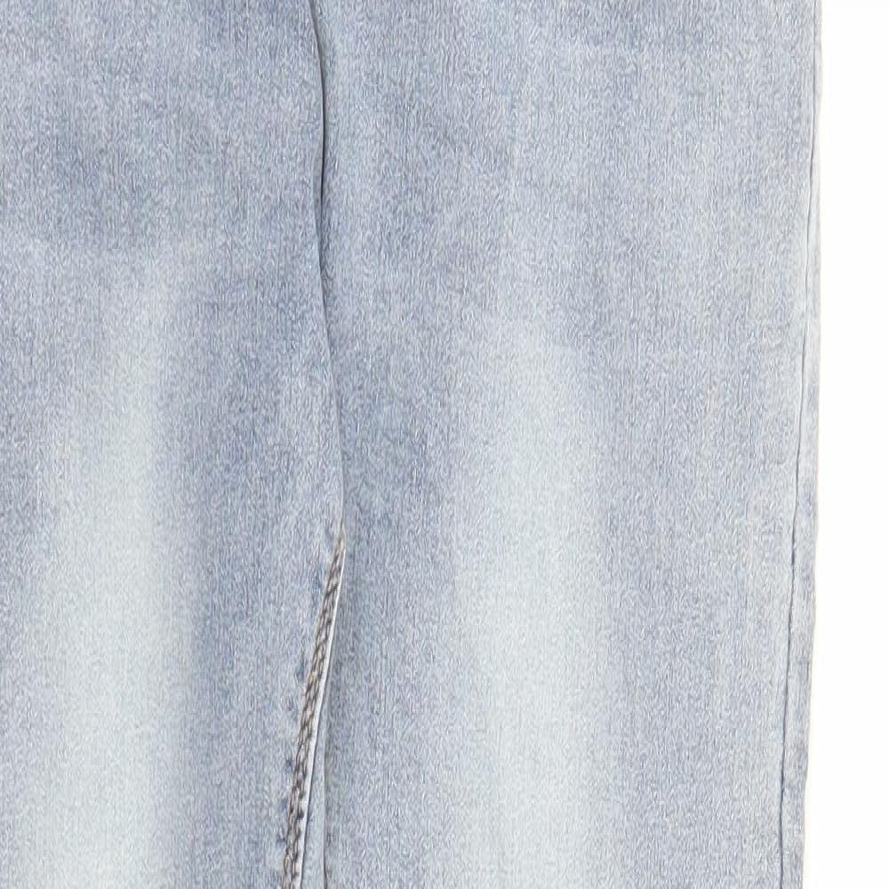 Miss One Womens Blue Cotton Skinny Jeans Size 12 L29 in Regular Zip