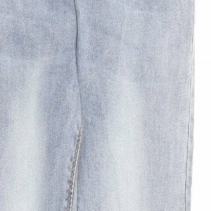 Miss One Womens Blue Cotton Skinny Jeans Size 12 L29 in Regular Zip