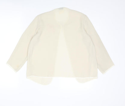 Womens UK Size 10 Bellino Beige Basic Blouse