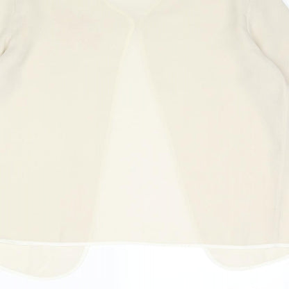 Womens UK Size 10 Bellino Beige Basic Blouse