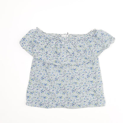 Womens UK Size 8 Warehouse Blue Basic Blouse