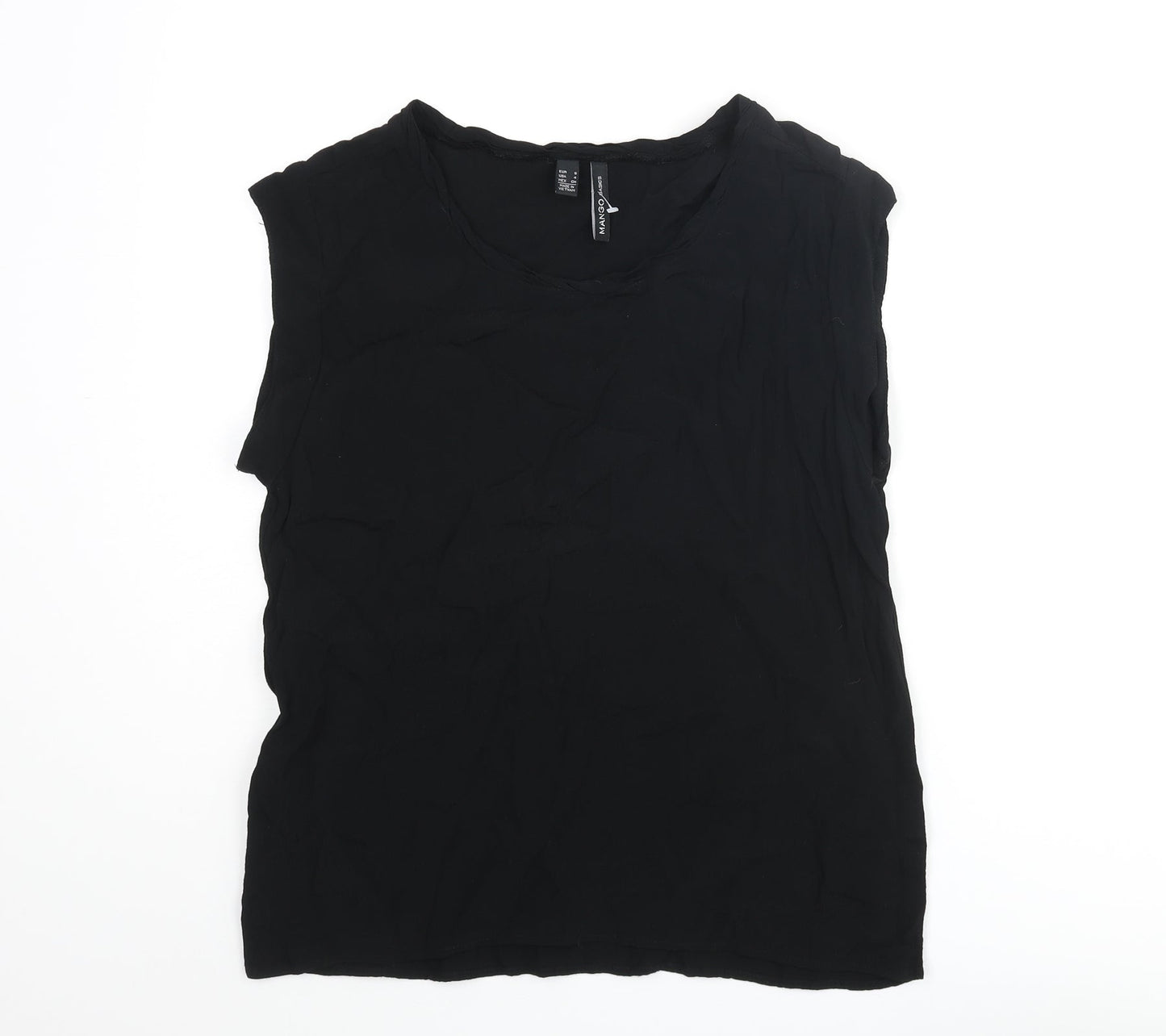 Womens UK Size S Mango Black Camisole Blouse
