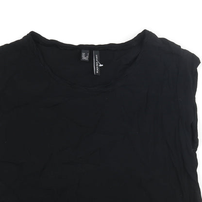 Womens UK Size S Mango Black Camisole Blouse