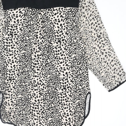 Womens UK Size S Oasis Beige Basic Blouse
