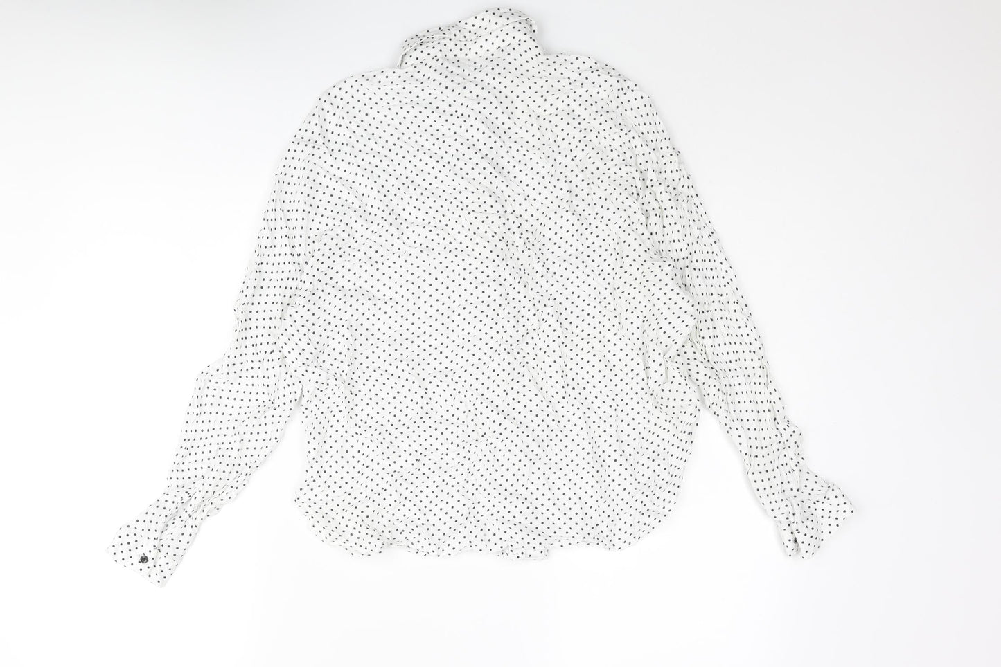 Womens UK Size M Zara White Basic Button-Up