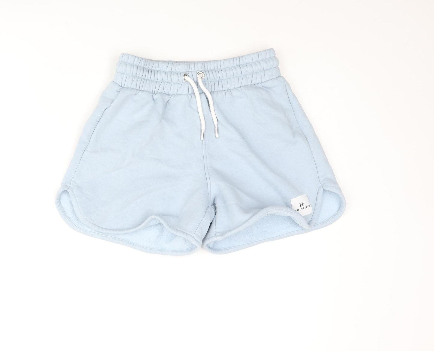 Holyfield Girls Blue Cotton Sweat Shorts Size M L4 in Regular Drawstring - Age 12-14