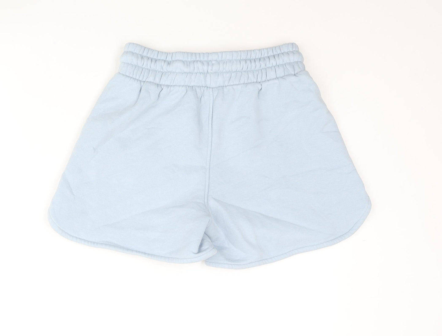 Holyfield Girls Blue Cotton Sweat Shorts Size M L4 in Regular Drawstring - Age 12-14