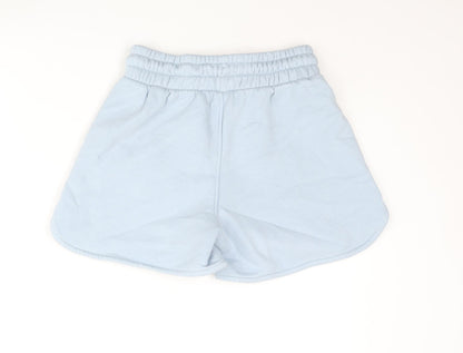 Holyfield Girls Blue Cotton Sweat Shorts Size M L4 in Regular Drawstring - Age 12-14