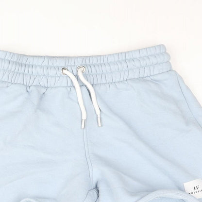 Holyfield Girls Blue Cotton Sweat Shorts Size M L4 in Regular Drawstring - Age 12-14