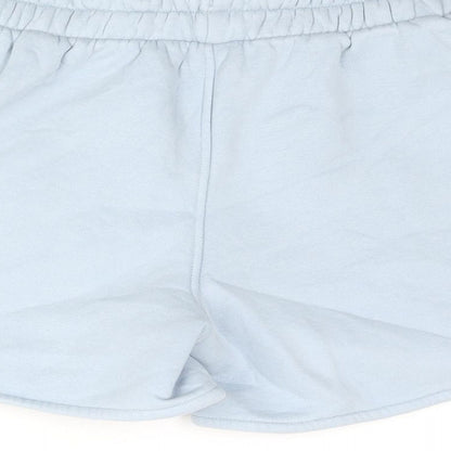 Holyfield Girls Blue Cotton Sweat Shorts Size M L4 in Regular Drawstring - Age 12-14