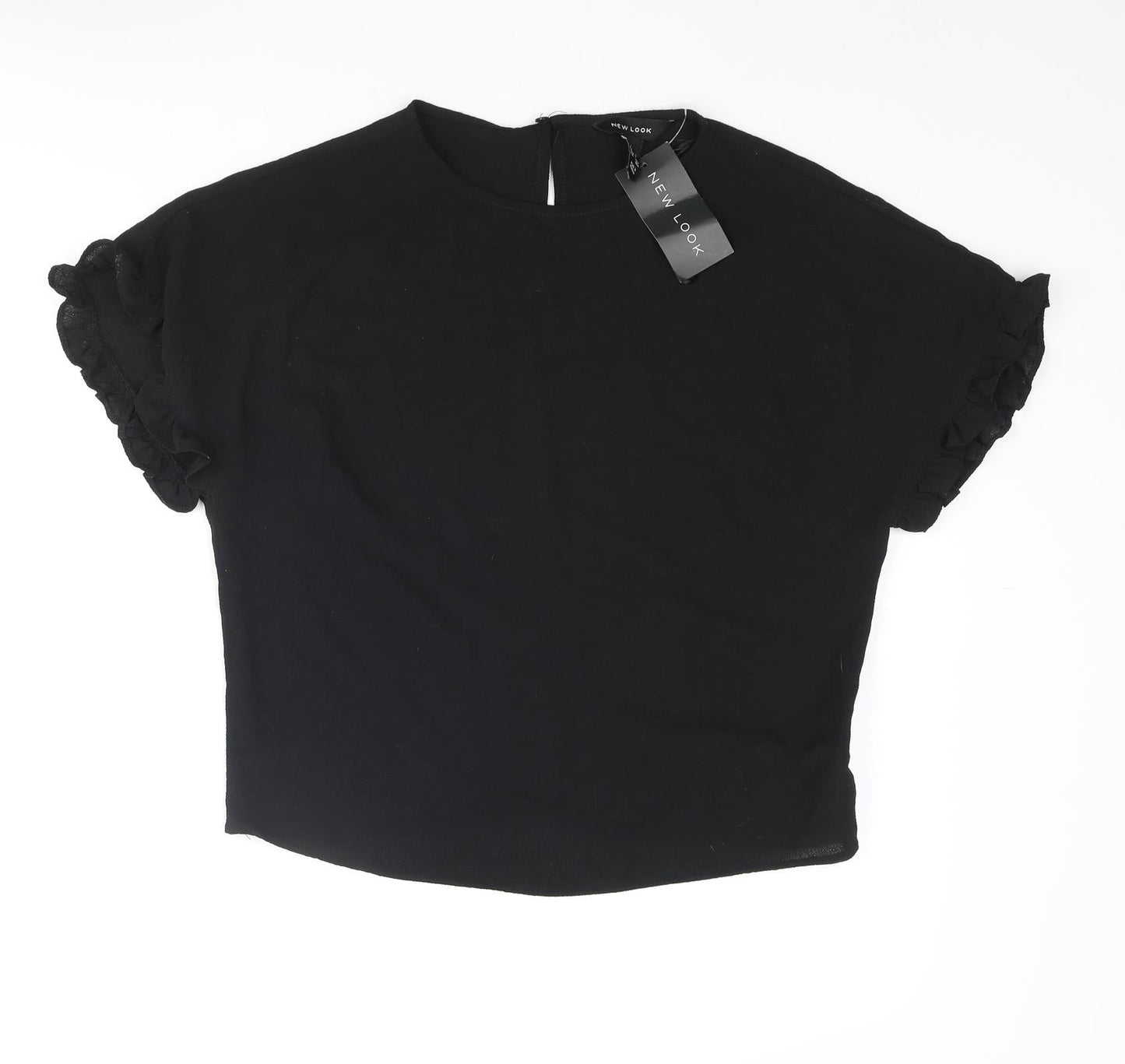 Womens UK Size 6 New Look Black Basic Blouse