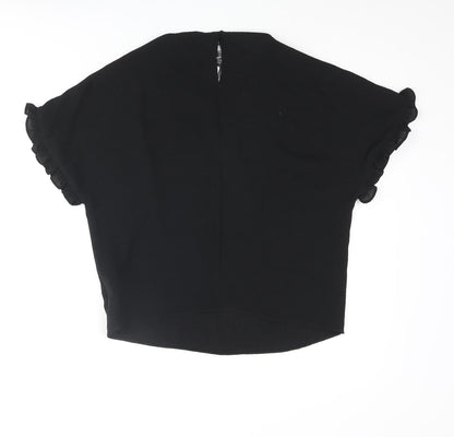 Womens UK Size 6 New Look Black Basic Blouse