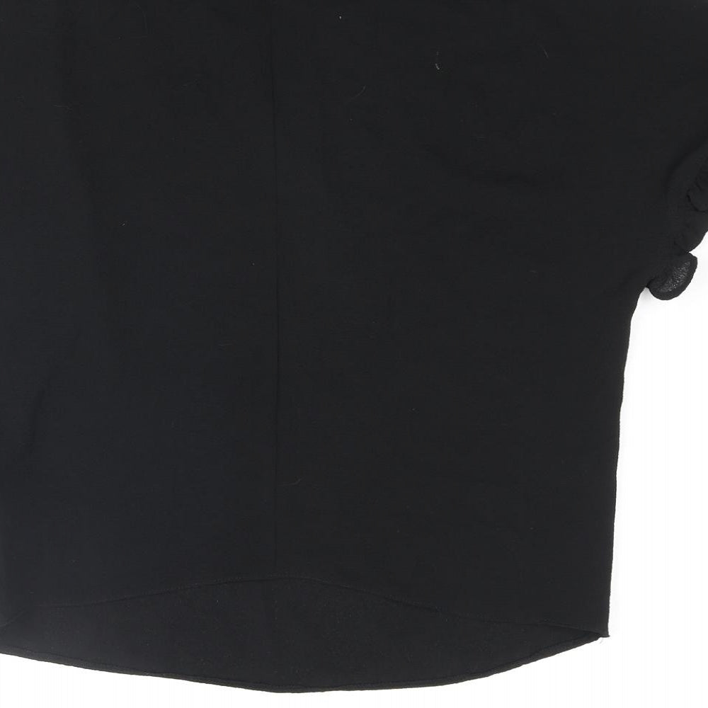 Womens UK Size 6 New Look Black Basic Blouse