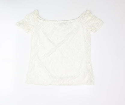Womens UK Size 14 Dorothy Perkins Ivory Basic Blouse